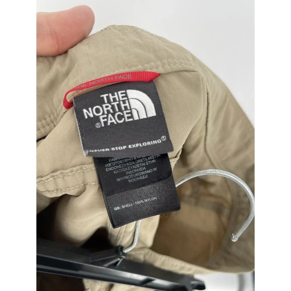 North‎ Face Cargo Hiking Shorts Men 40 Beige Nylon Zip Pocket Outdoor